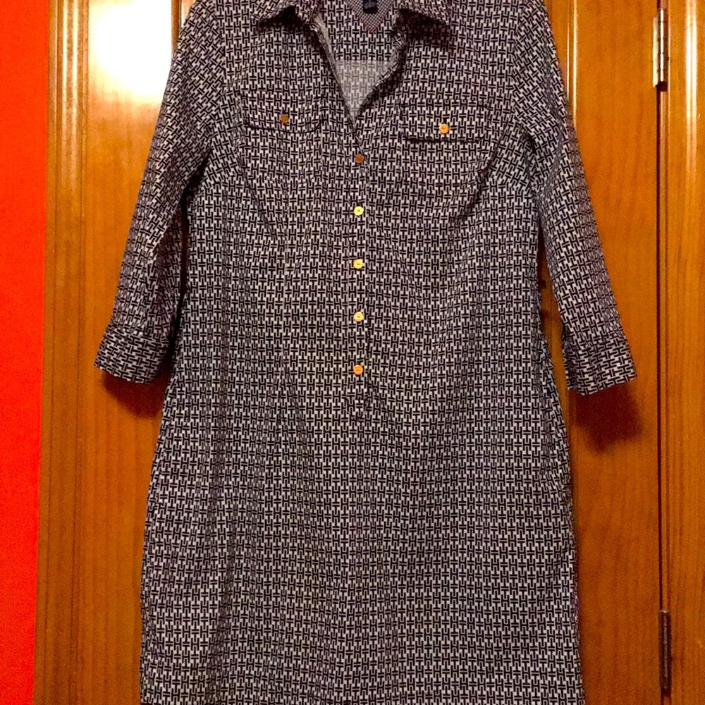 Tommy Hilfiger navy/white dress size M
